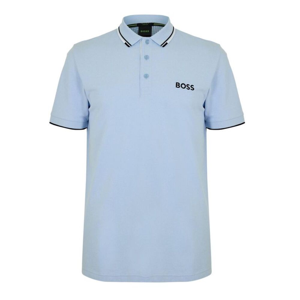 Boss Mens Paddy Pro Cotton Pique Polo Shirt / Blue